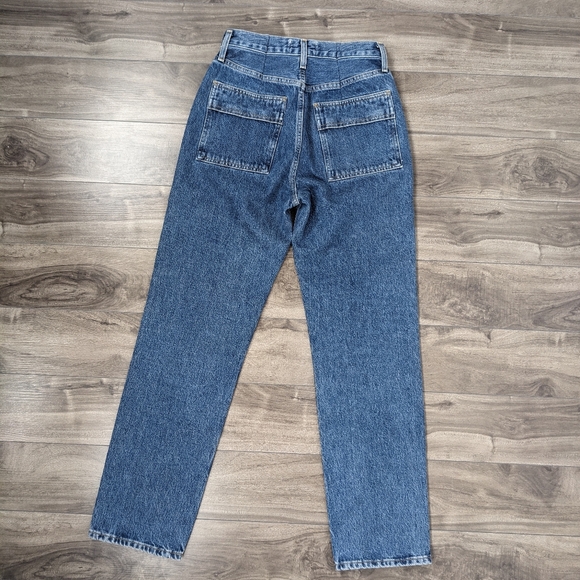 Agolde Cooper Cargo Utility Regulation Organic Cotton Blue Denim Jeans Size 23 - Picture 13 of 14